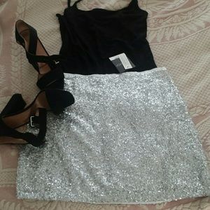 NWT Top Shop sequined mini